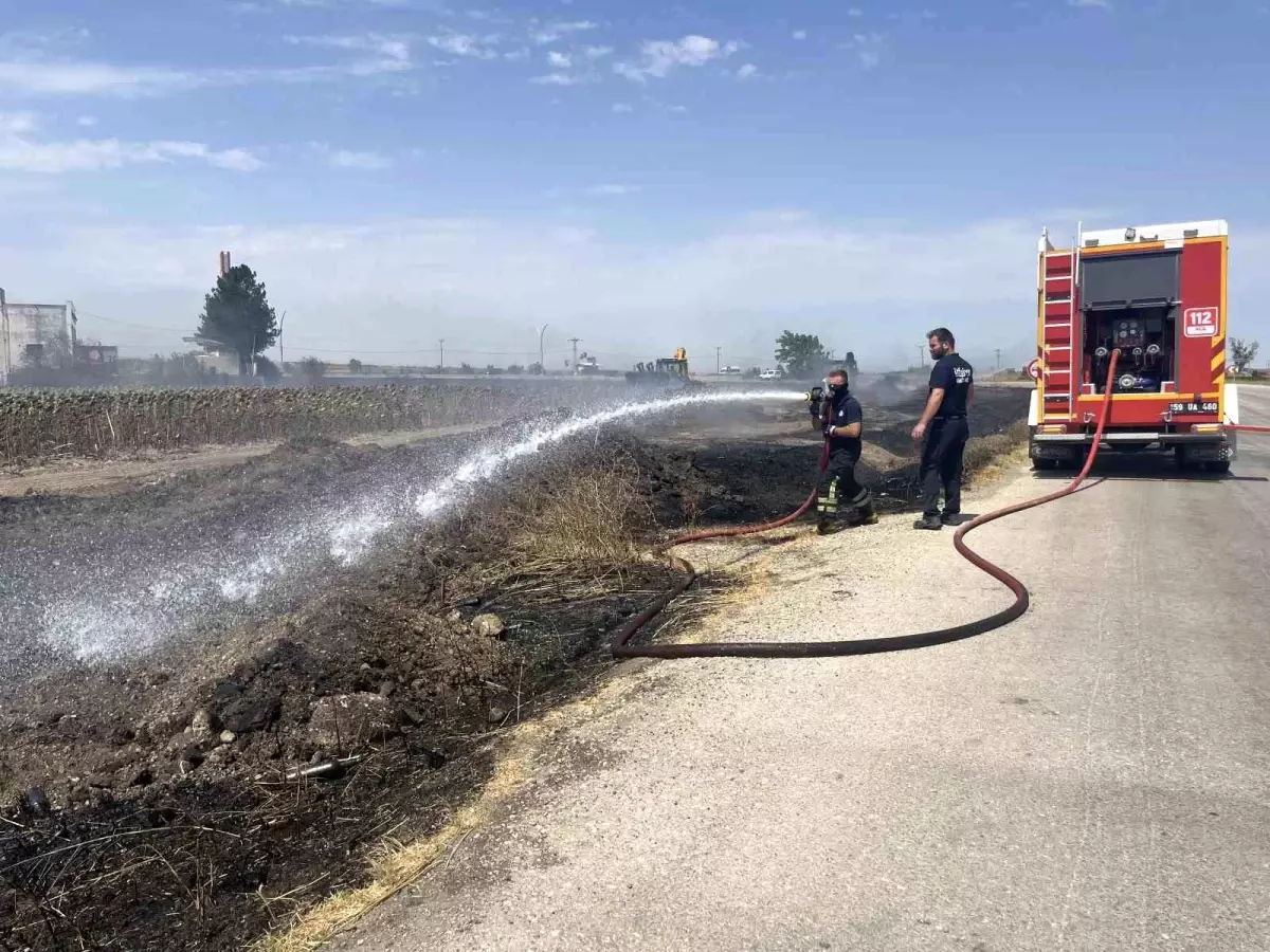 Tekirdağ'da Yangın Paniğe Neden Oldu