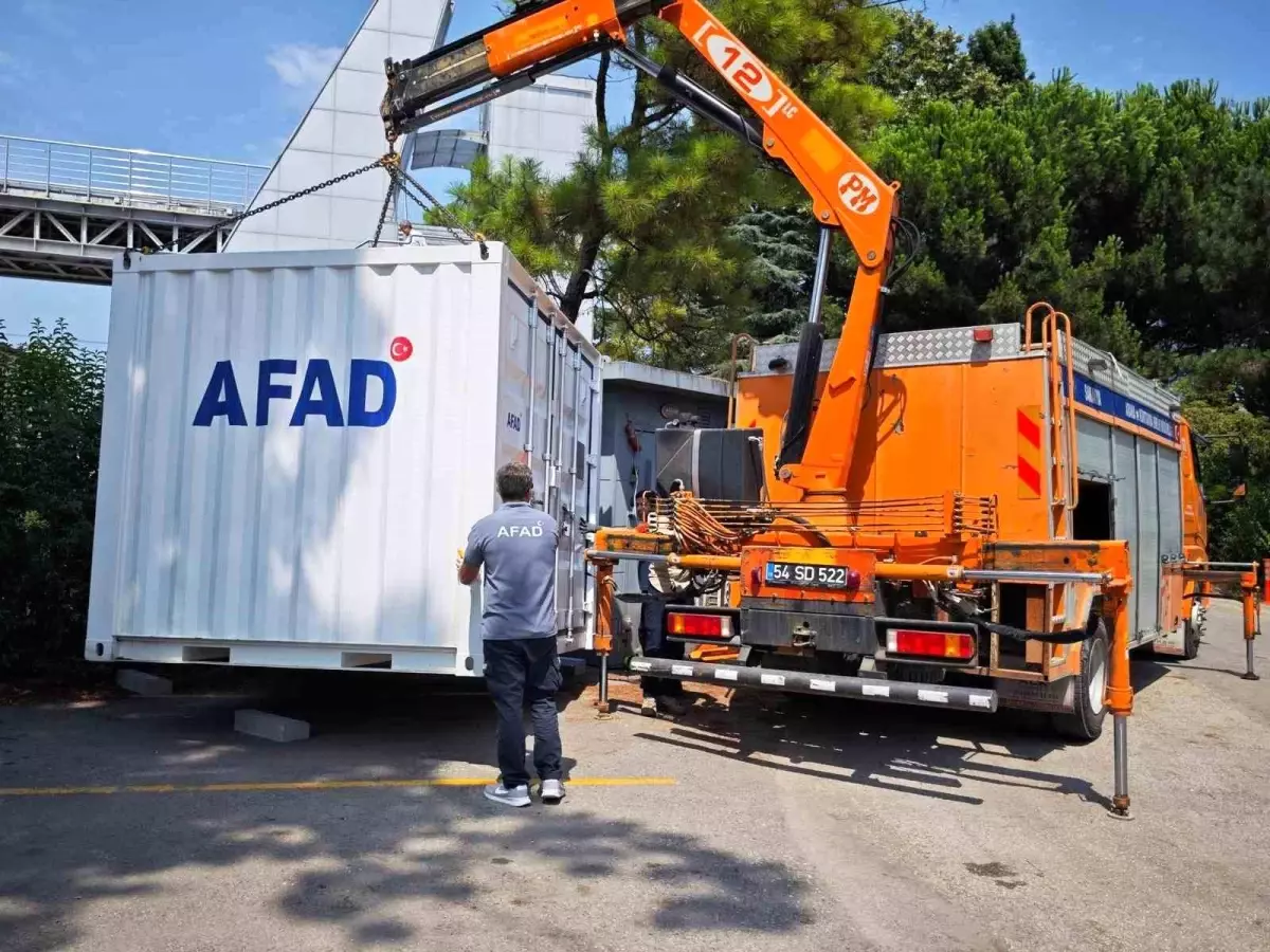 Sakarya'da 4 Afet Konteyneri Yerleştirildi