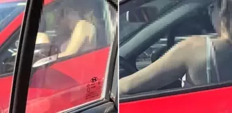 İstanbul'da trafiğinde kaydedilen görüntü olay oldu: Sevişiyorlar arabada, terbiyesizler
