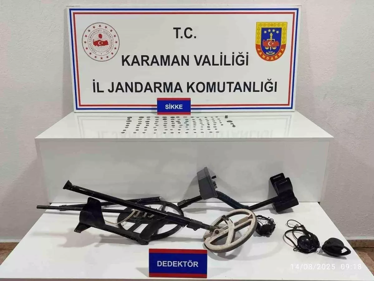 Karaman'da Jandarma Uygulamalarında Uyuşturucu ve Tarihi Eser Ele Geçirildi