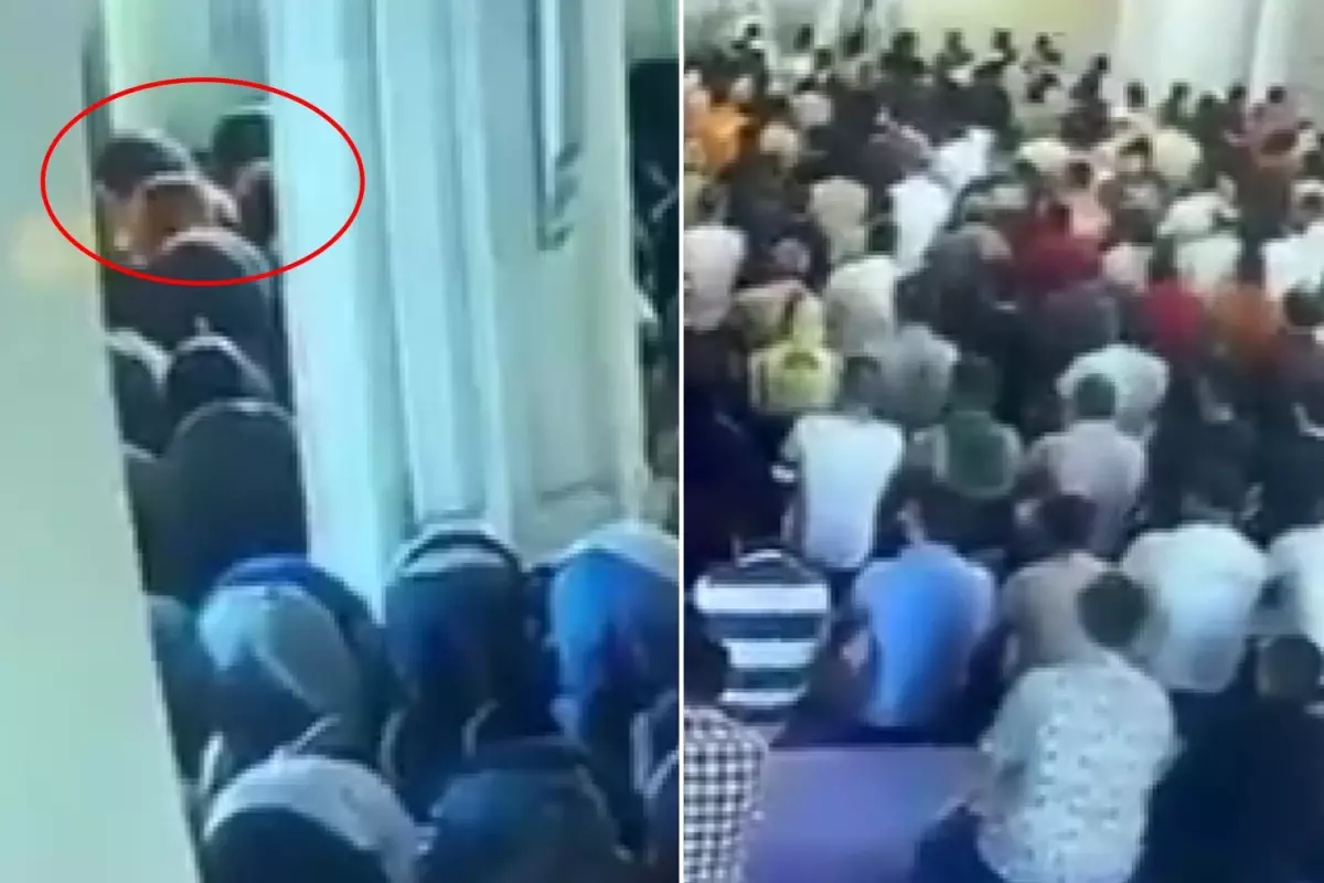 Namaz kılan polislerin kafasına 50 kiloluk mermer plaka düştü