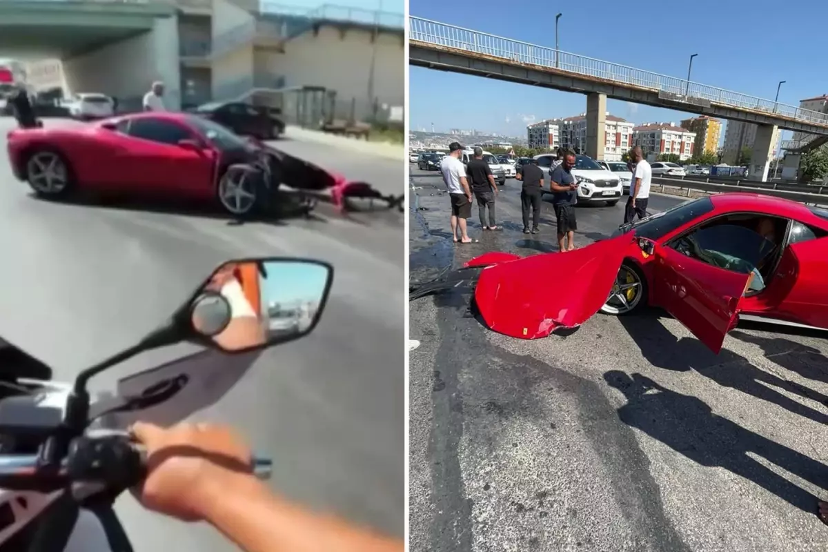 17 milyon liralık Ferrari, resmen hurdaya döndü