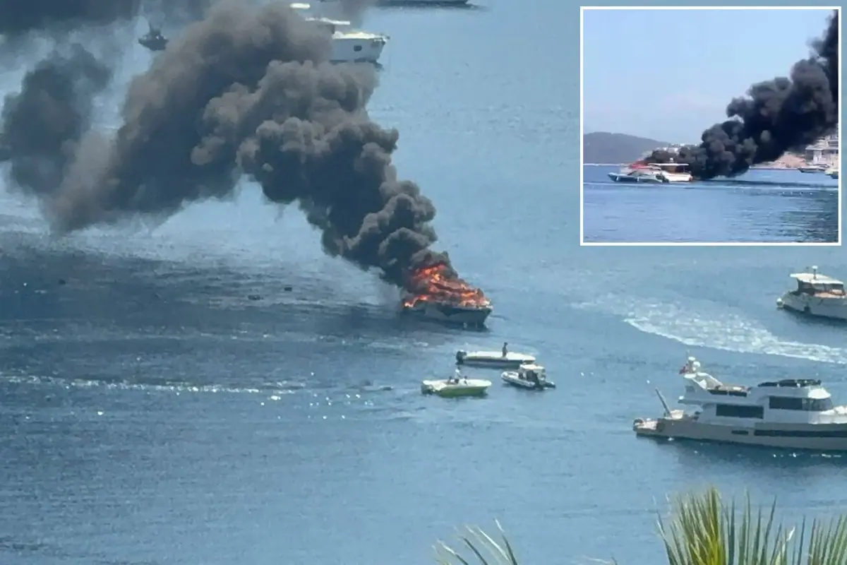 Bodrum'da tekne yangını! Alevlerin arasından son anda kurtarıldı