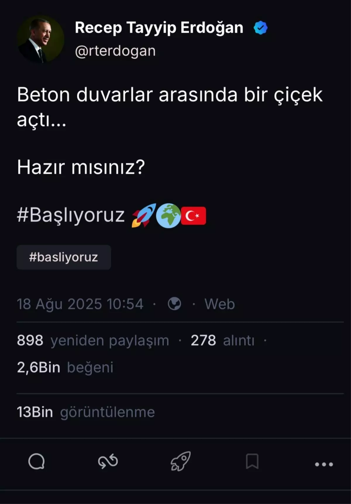 Cumhurbaşkanı Erdoğan, Next Sosyal'e katıldı