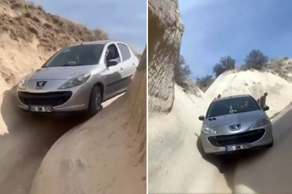 Kapadokya'da navigasyonun azizliğine uğrayan sürücü