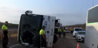 Kuzey Marmara Otoyolu'nda yolcu otobüsü devrildi: 4 ölü 26 yaralı