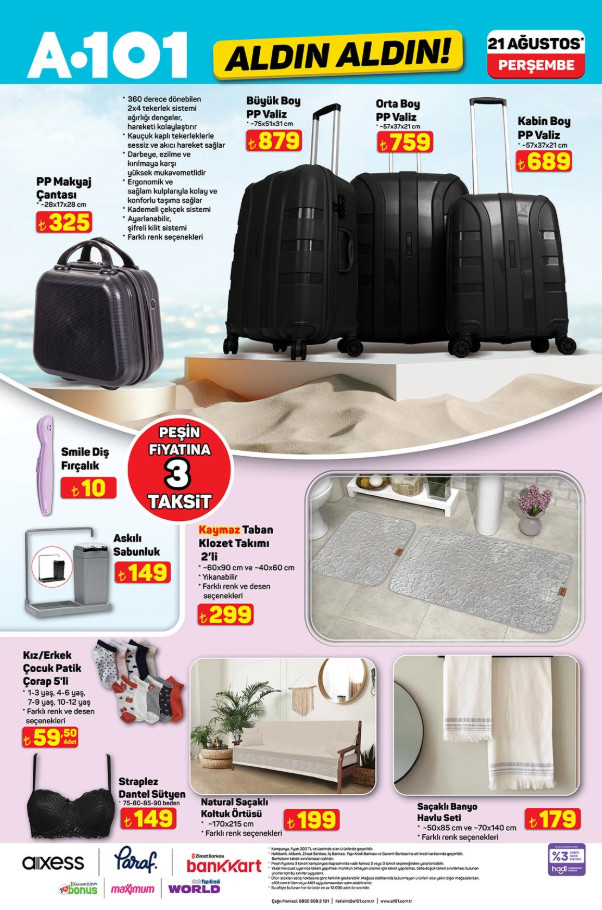 A101 ALDIN ALDIN! 21 Ağustos A101 aktüel ürünleri neler? A101 aktüel kataloğunda hangi ürünler var? Buzdolabı, Scooter, Overlok Makinesi...
