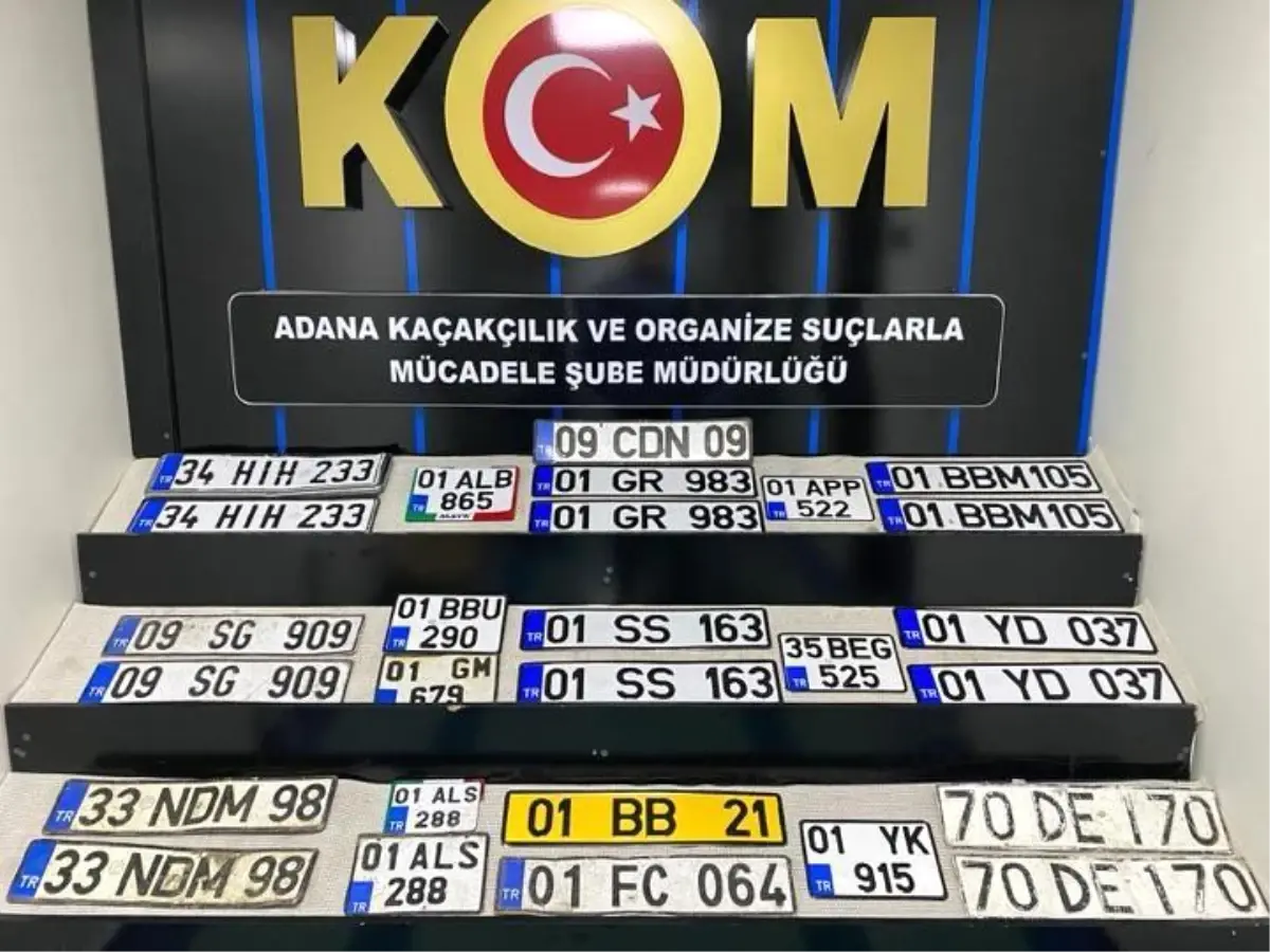 Adana'da Oto Yıkamacıda 27 Adet Sahte Plaka Ele Geçirildi
