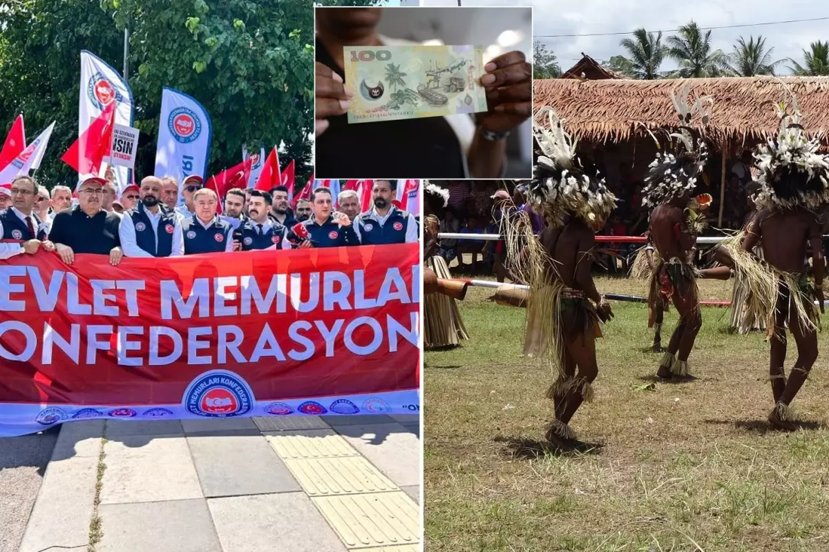 Eylem yapan memurlardan bir garip talep: Teklif edilen zam, Papua Yeni Gine Kinası ile verilsin