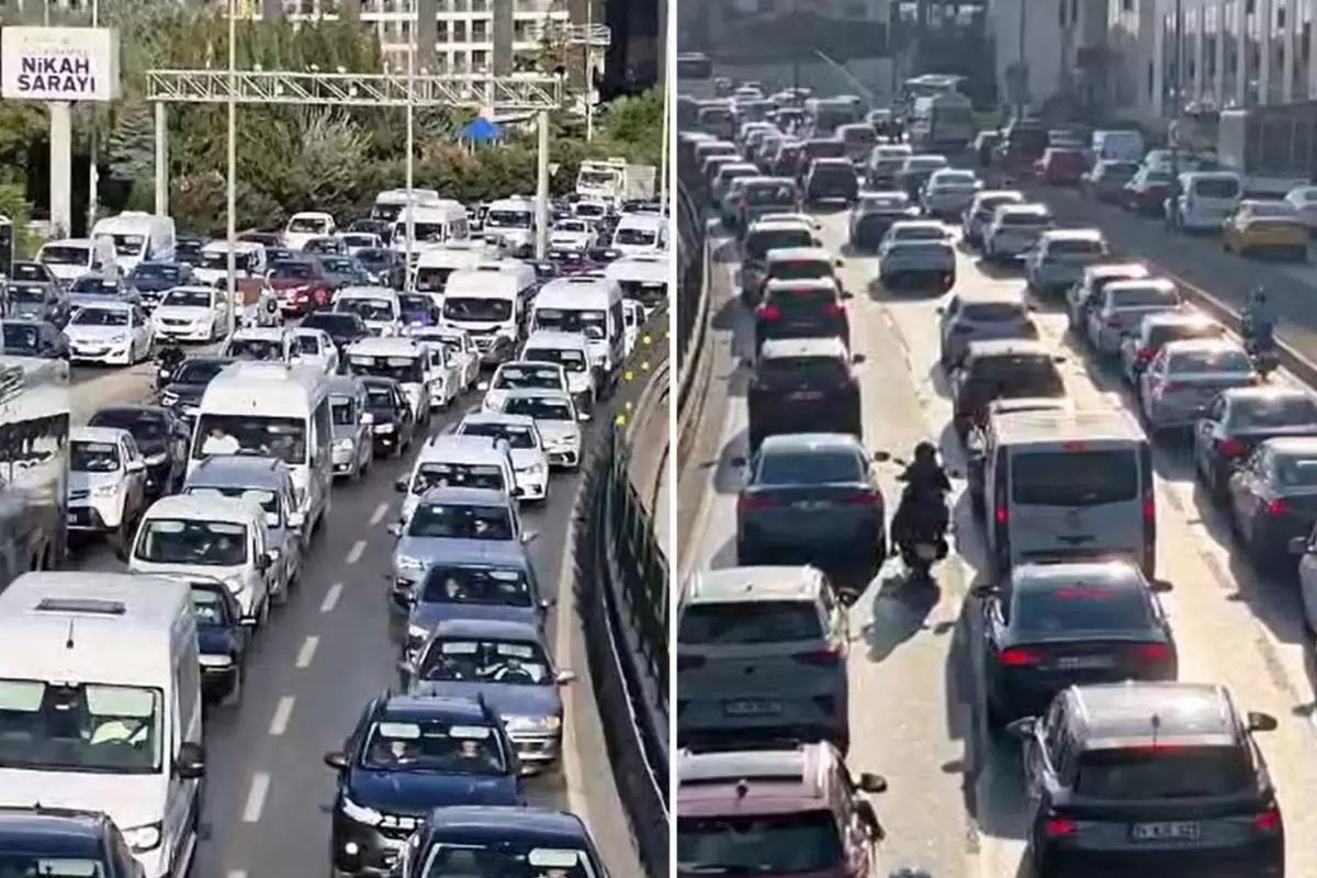 İntihar için üst geçide çıktı, E-5'i kilitledi