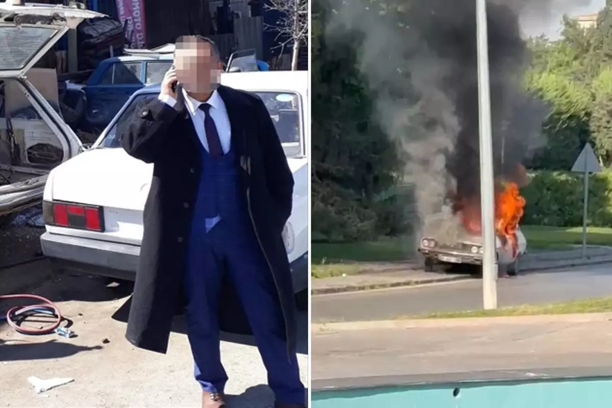 Meclis'in önünde beyaz Toros'u ateşe veren şahıs 'Cinali Grubu'yla bağlantılı çıktı