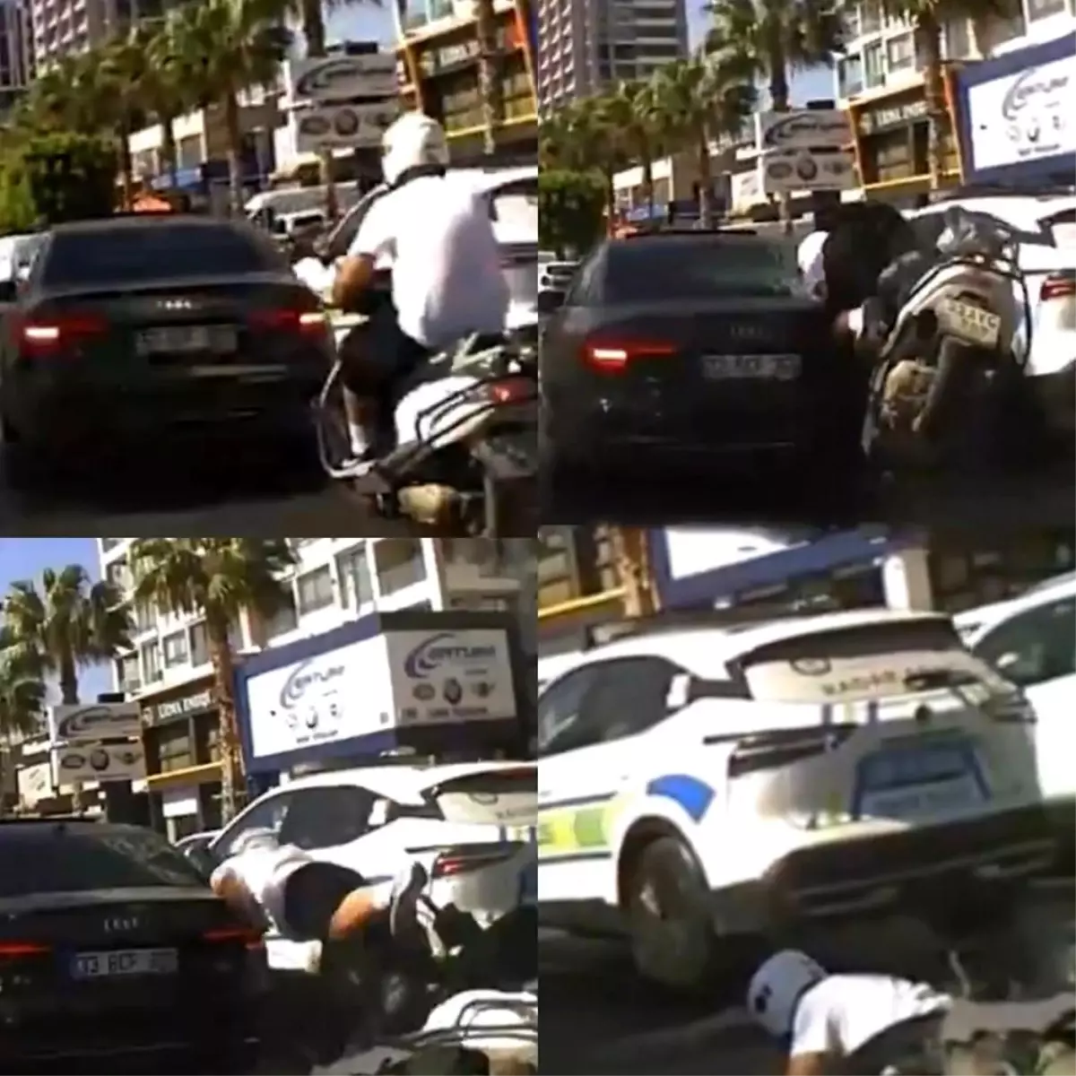 Mersin'de İki Ayrı Motosiklet Kazası Güvenlik Kamerasında