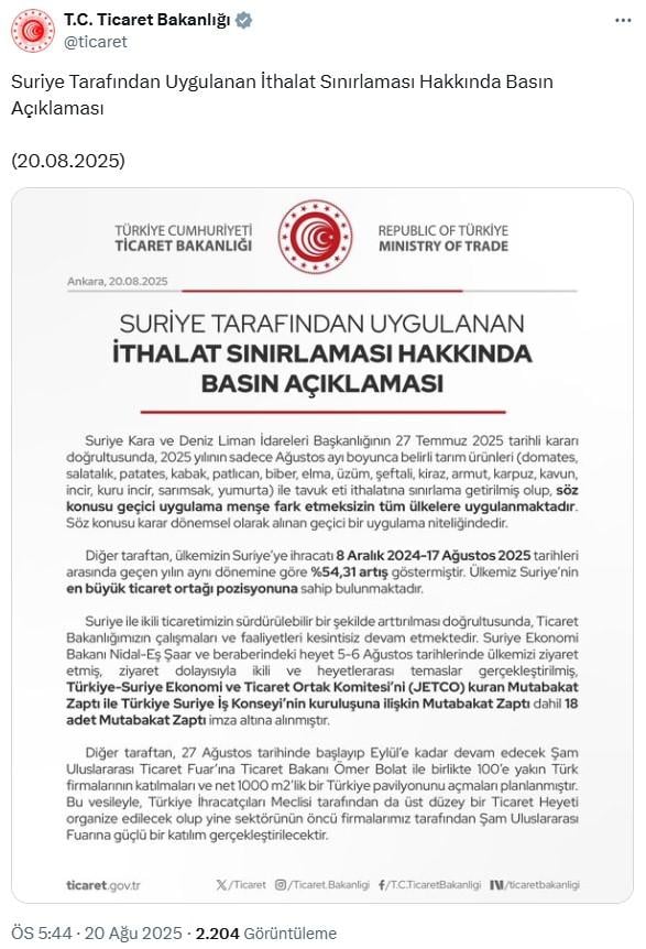 suriye nin ithalat yasagi karariyla ilgili 18966019 500 m