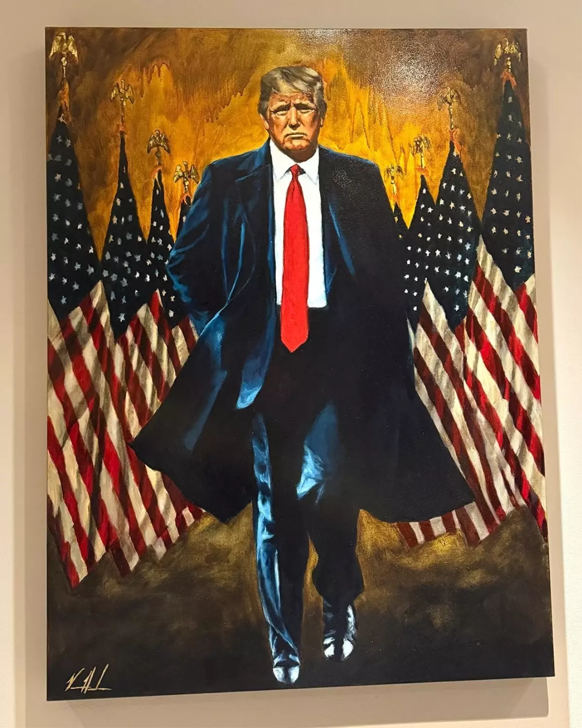 Trump'ın Yeni Portresi Beyaz Saray'a Asıldı
