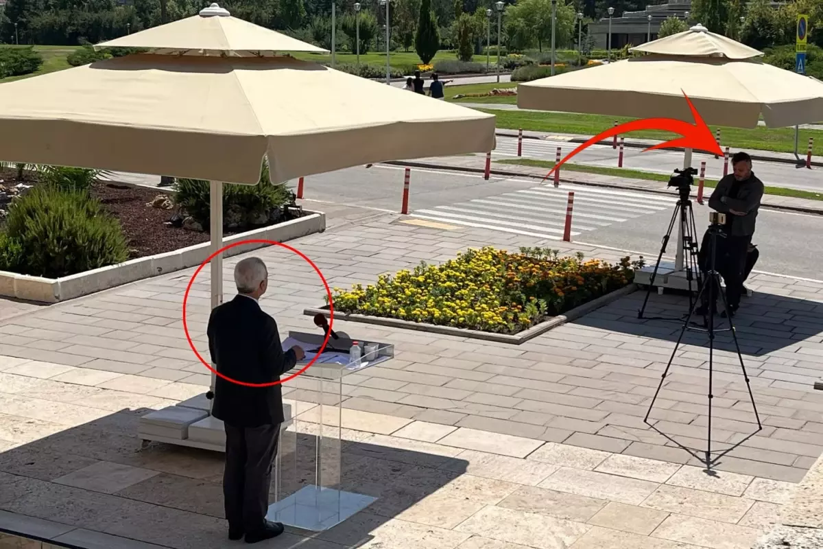 Görüntü TBMM'den! Basın toplantısı yapan milletvekilini sadece bir kişi dinledi