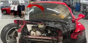 Hurdaya dönen 15 milyonluk Ferrari, futbolcuya satıldı