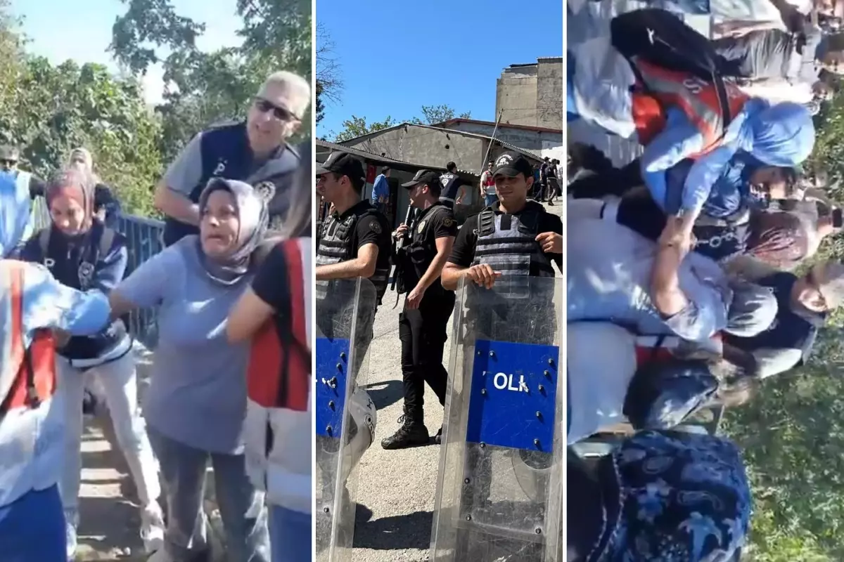 İstenmeyen görüntüler! Vatandaşların günlerdir direndiği mahalleye polis girdi
