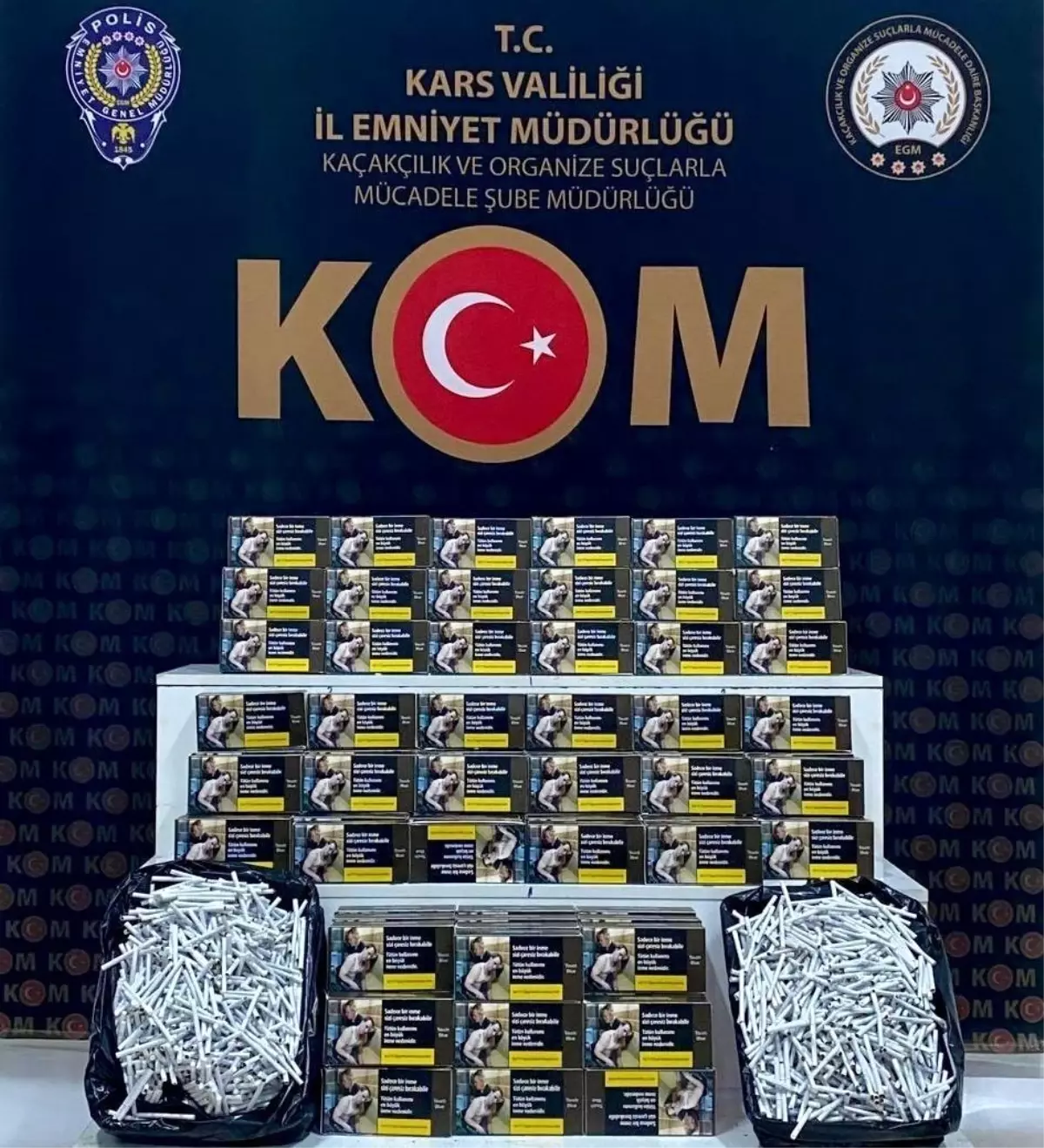 Kars'ta 30 Bin Doldurulmuş Makaron Ele Geçirildi