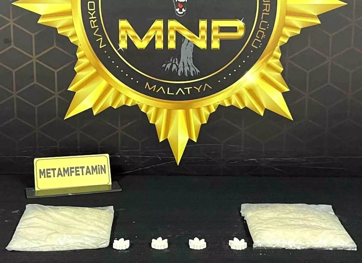 Malatya'da Narkotik Operasyonu: 841 Gram Metamfetamin Ele Geçirildi