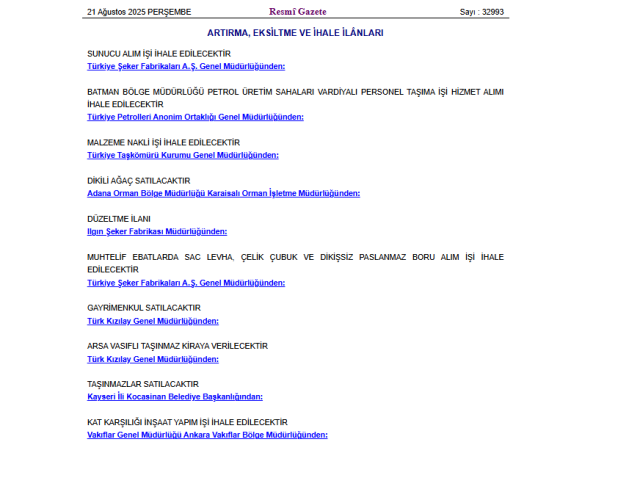 RESMİ GAZETE KARARLARI || 21 Ağustos Resmi Gazete kararları neler? Resmi Gazete kararları PDF! RESMİ GAZETE KARARLARI || 21 Ağustos Resmi Gazete kararları neler? Resmi Gazete kararları PDF!