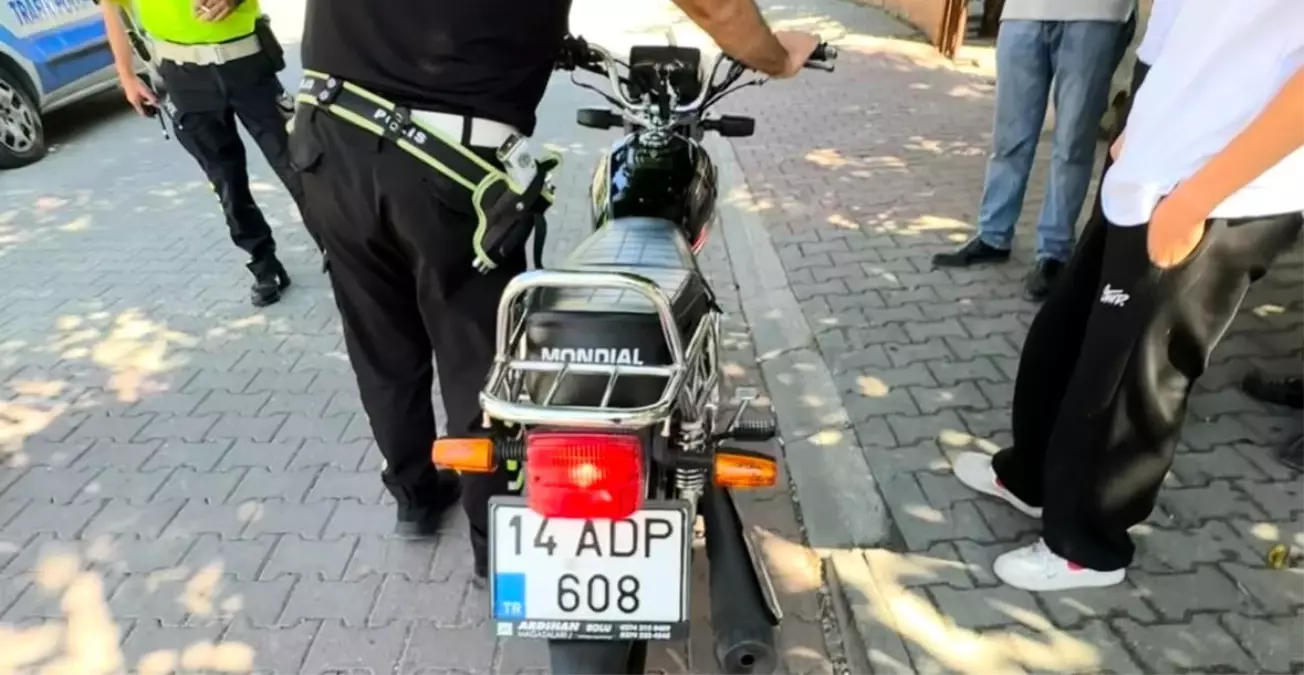 Bolu'da Motosiklet Sürücülerine Akrobatik Sürüş ve Ceza