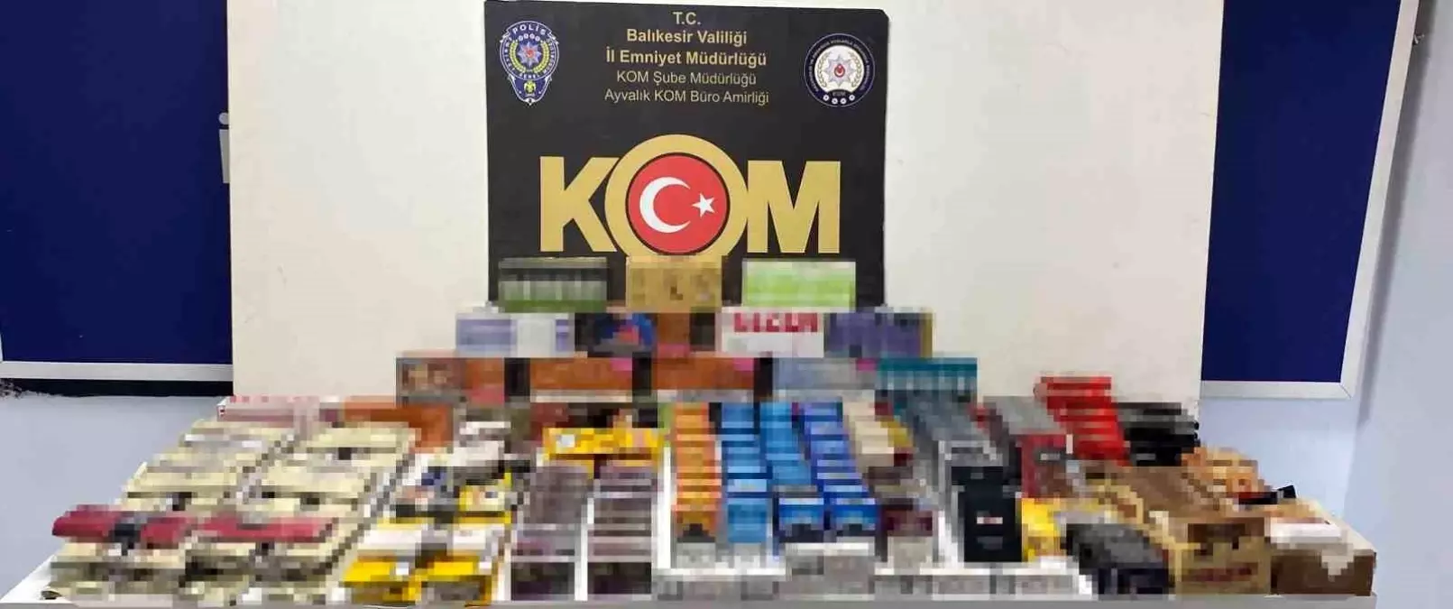Ayvalık'ta Kaçak Tütün ve Sigara Operasyonu