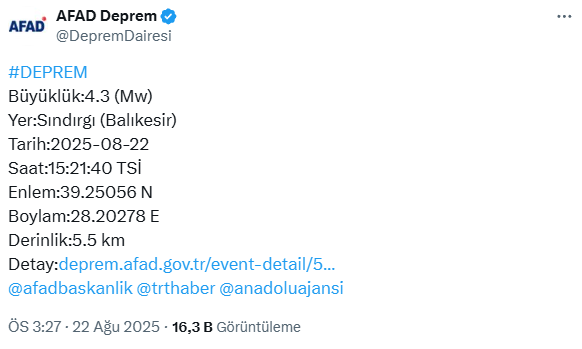balikesir de 4 3 buyuklugunde deprem 18971709 7200 m