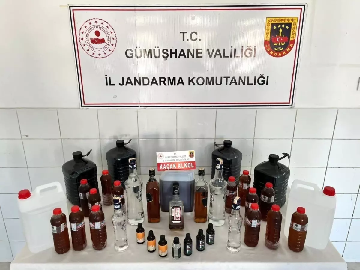 Gümüşhane'de Sahte İçki Operasyonu: 30 Litre Etil Alkol Ele Geçirildi