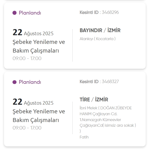 İzmir GEDİZ elektrik kesintisi! 22 Ağustos İzmir'de elektrik kesintisi ne zaman bitecek, elektrikler ne zaman gelecek?