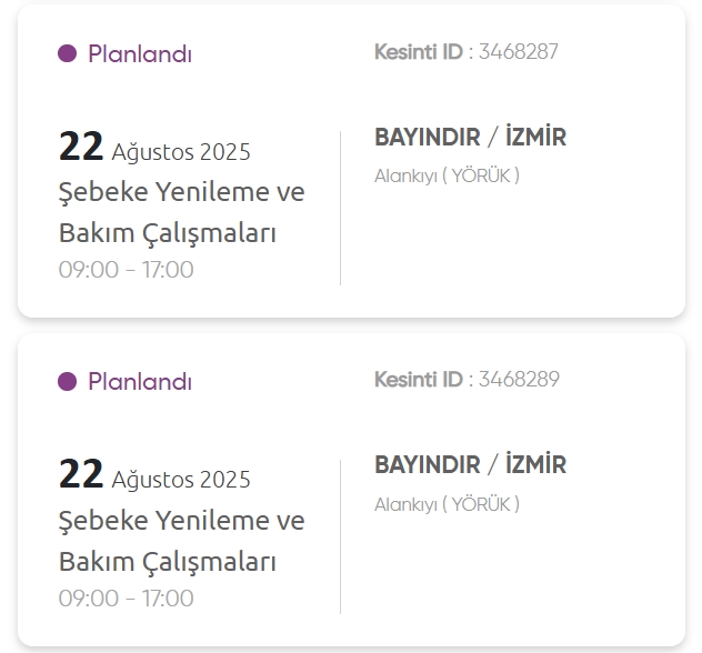 İzmir GEDİZ elektrik kesintisi! 22 Ağustos İzmir'de elektrik kesintisi ne zaman bitecek, elektrikler ne zaman gelecek?