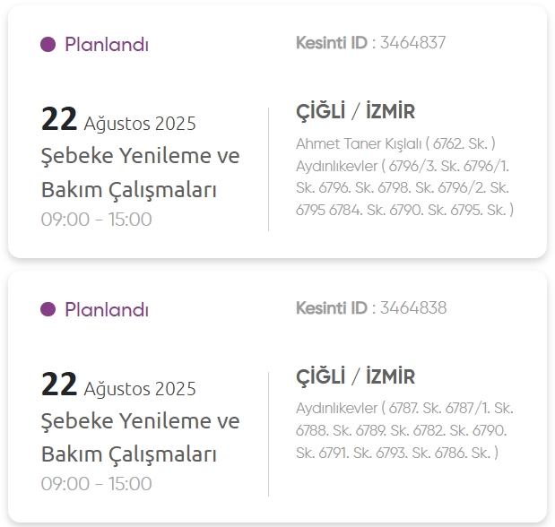 İzmir GEDİZ elektrik kesintisi! 22 Ağustos İzmir'de elektrik kesintisi ne zaman bitecek, elektrikler ne zaman gelecek?