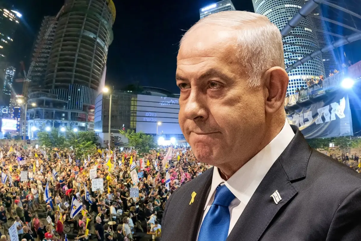 İsrail'de on binlerce kişi Netanyahu'nun Gazze'yi işgal kararını protesto etti