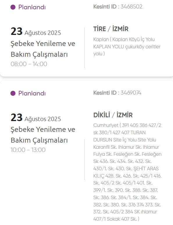 İzmir GEDİZ elektrik kesintisi! 23 Ağustos İzmir'de elektrik kesintisi ne zaman bitecek, elektrikler ne zaman gelecek?