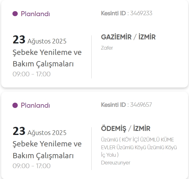 İzmir GEDİZ elektrik kesintisi! 23 Ağustos İzmir'de elektrik kesintisi ne zaman bitecek, elektrikler ne zaman gelecek?