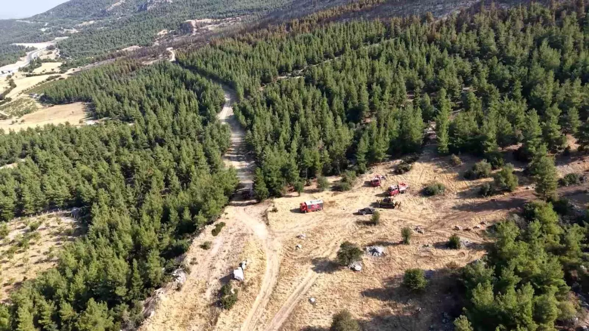 Pamukkale'deki Yangının Bıraktığı Hasar Drone ile Görüntülendi