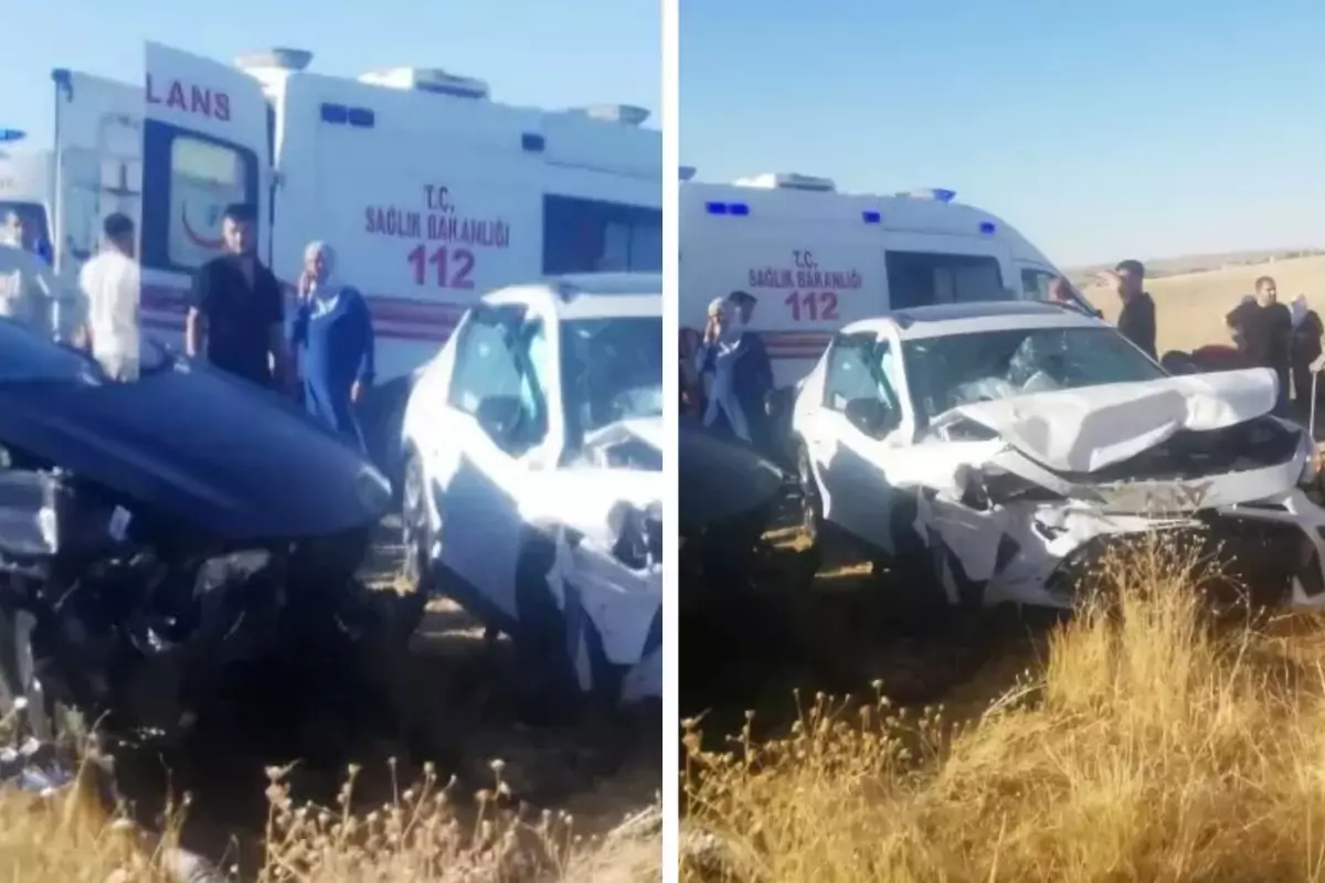 Diyarbakır'da iki araç kafa kafaya çarpıştı! 6 yaralı