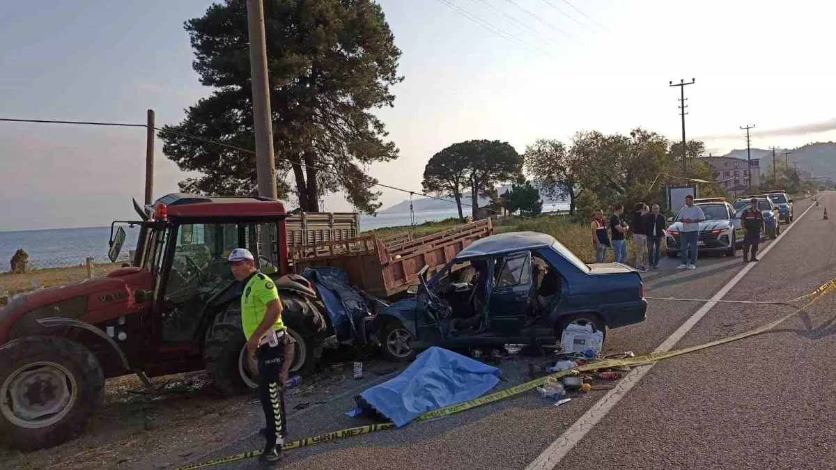 Ordu'da Traktöre Çarpan Sürücü Hayatını Kaybetti