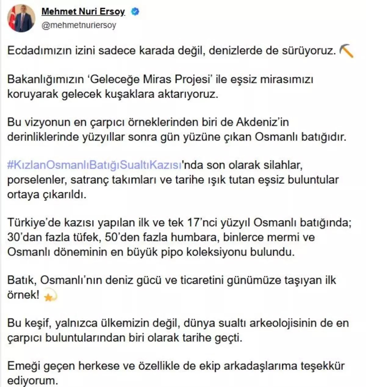 Akdeniz'de Kayıp Osmanlı Gemisi Bulundu