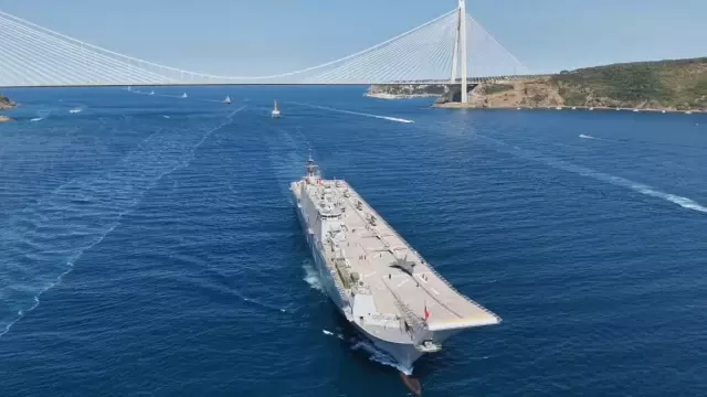 The Transition Ceremony of TCG Anadolu was Held in the Bosphorus