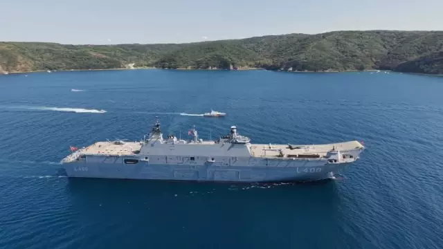 The Transition Ceremony of TCG Anadolu was Held in the Bosphorus