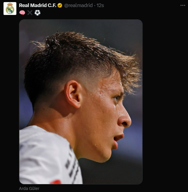 Likes are pouring in! The sensational post from Real Madrid for Arda Güler
