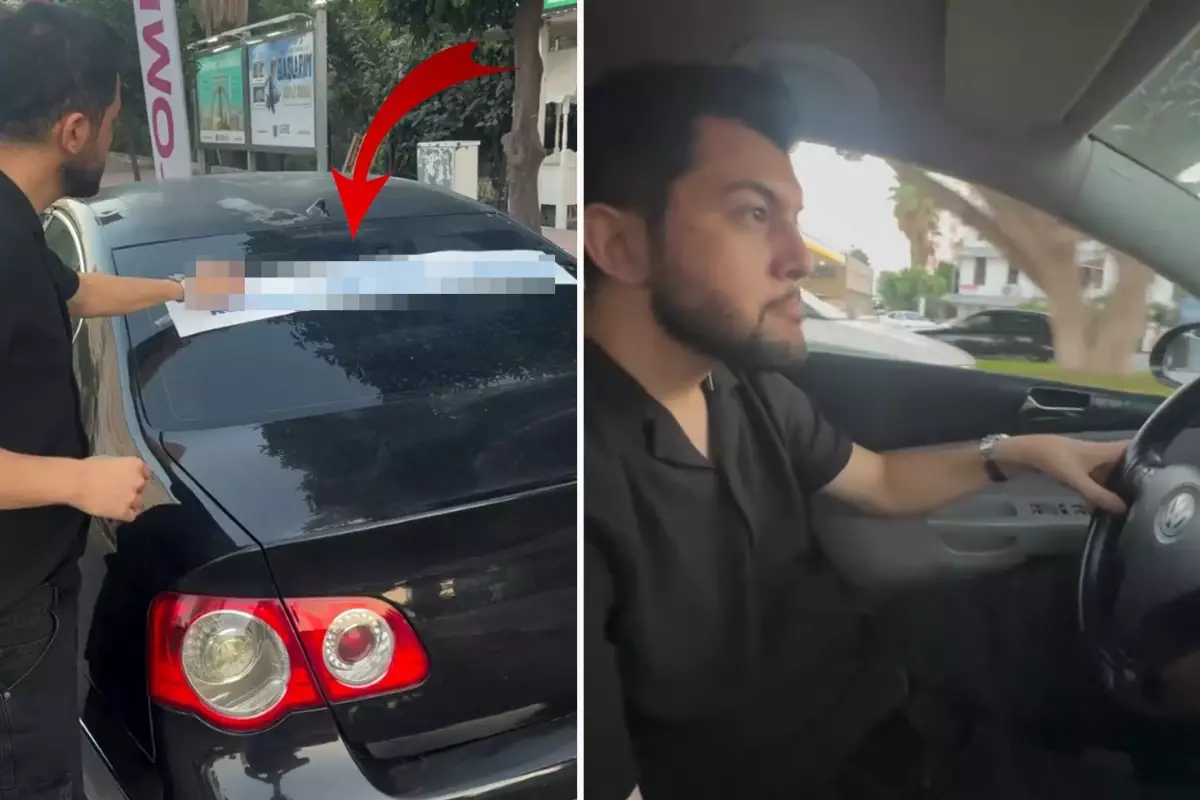 Boşanan adamın arabasına yazdığı yazı bomba! Sürücülerden bir isteği var