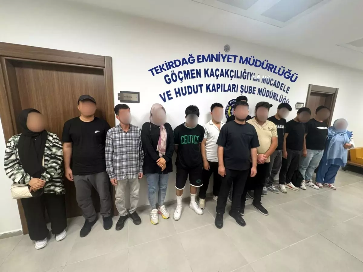 Tekirdağ'da 19 Kaçak Göçmen ve 1 Organizatör Yakalandı