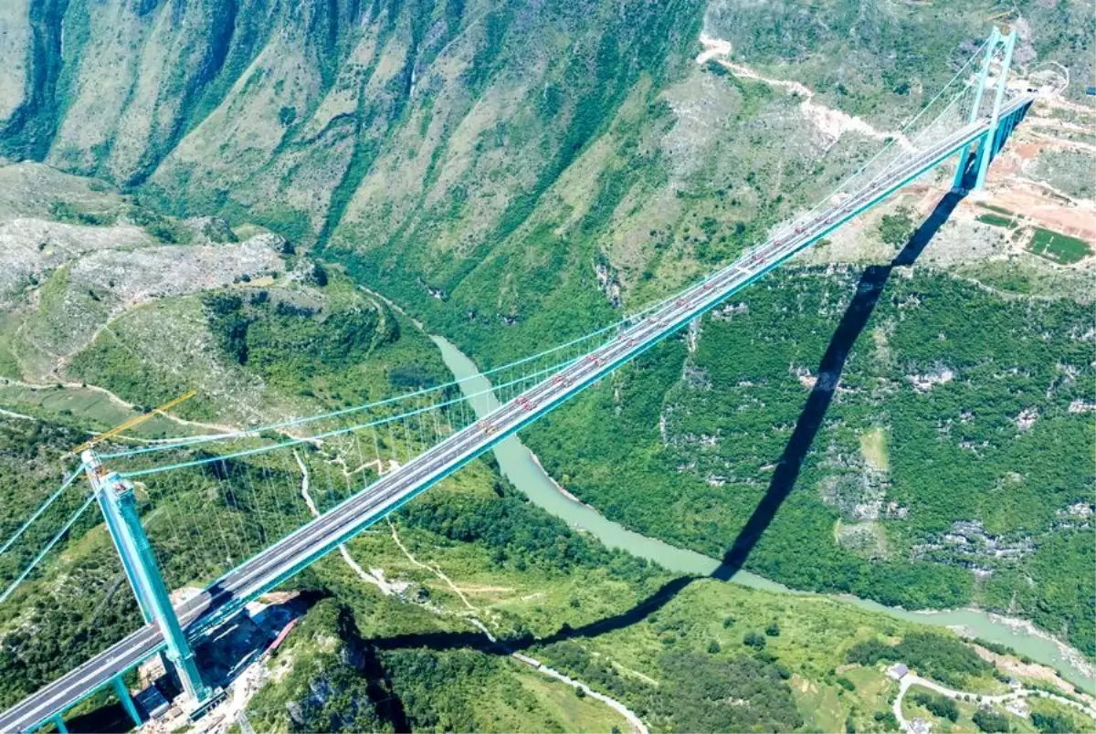 Dünyanın En Yüksek Köprüsü Huajiang Büyük Kanyon Köprüsü, Yük Testini Başarıyla Tamamladı