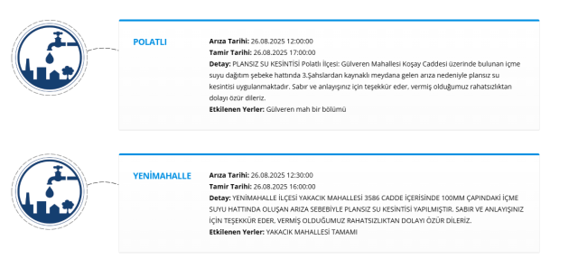 Ankara SU KESİNTİSİ 26 Ağustos! Ankara'da sular ne zaman gelecek? ASKİ su kesintisi sorgula!