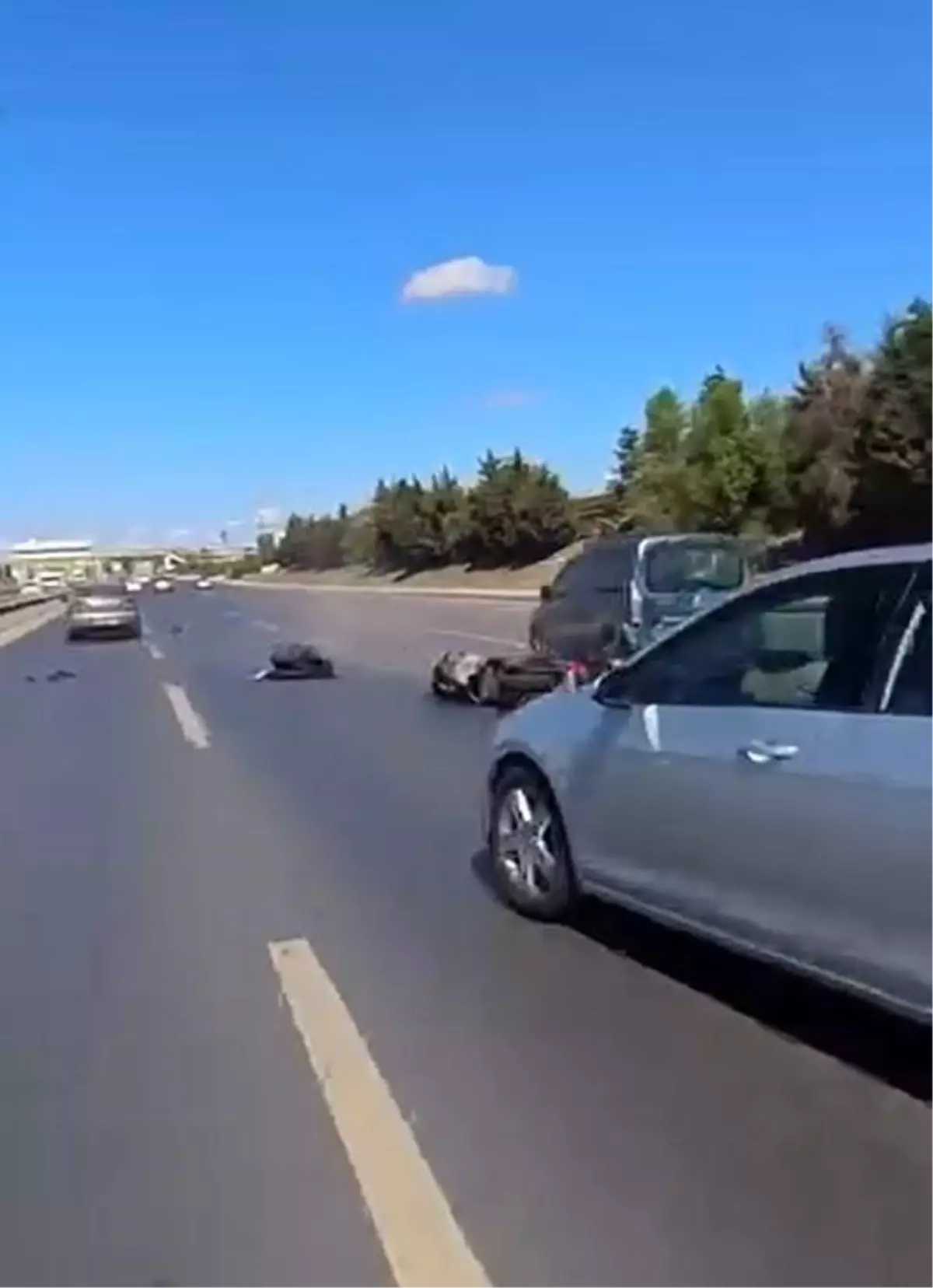 İstanbul&apos;da Motosiklet Kazası: Son Anda Kurtuluş