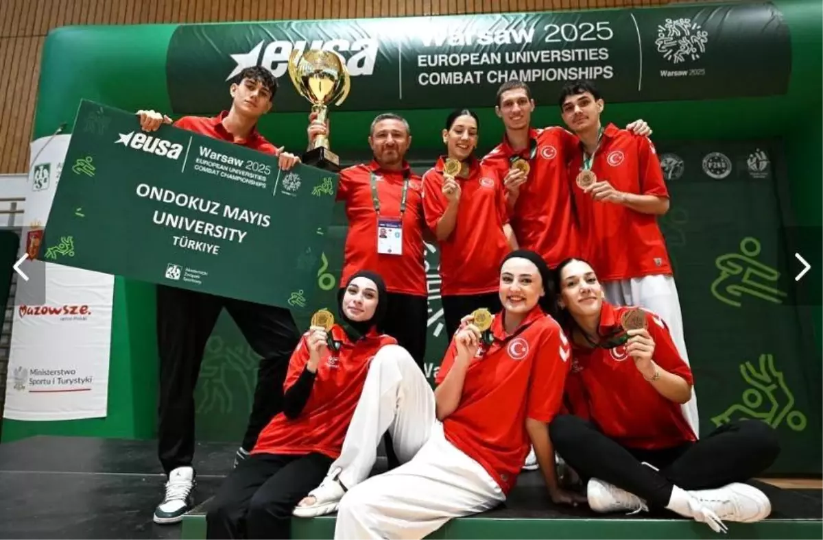 OMÜ, Avrupa Üniversiteler Arası Dövüş Sporları Şampiyonası'nda Birinci Oldu
