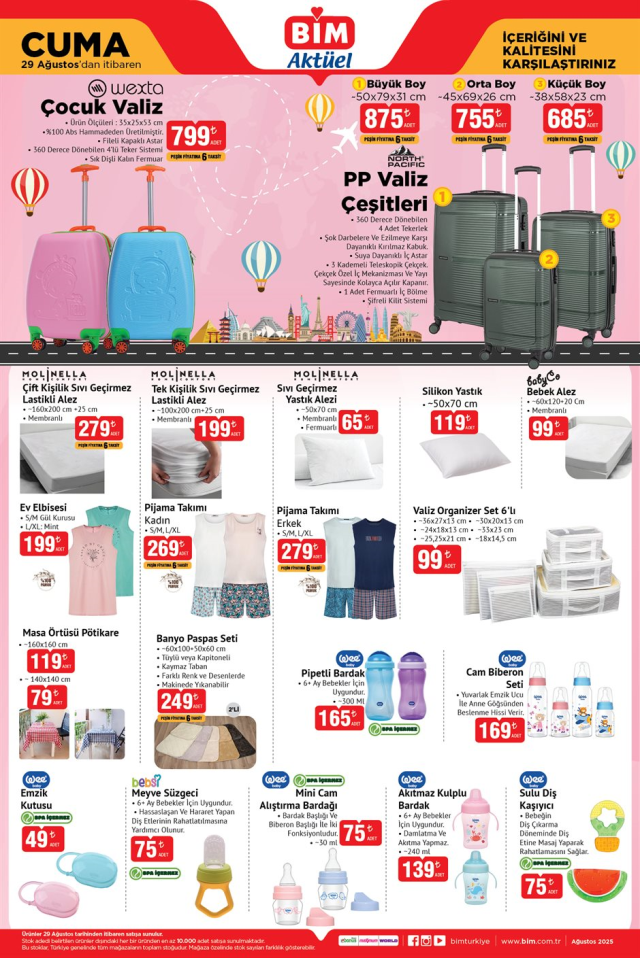 BİM AKTÜEL KATALOĞU 29 Ağustos BİM aktüel kataloğunda hangi ürünler var?