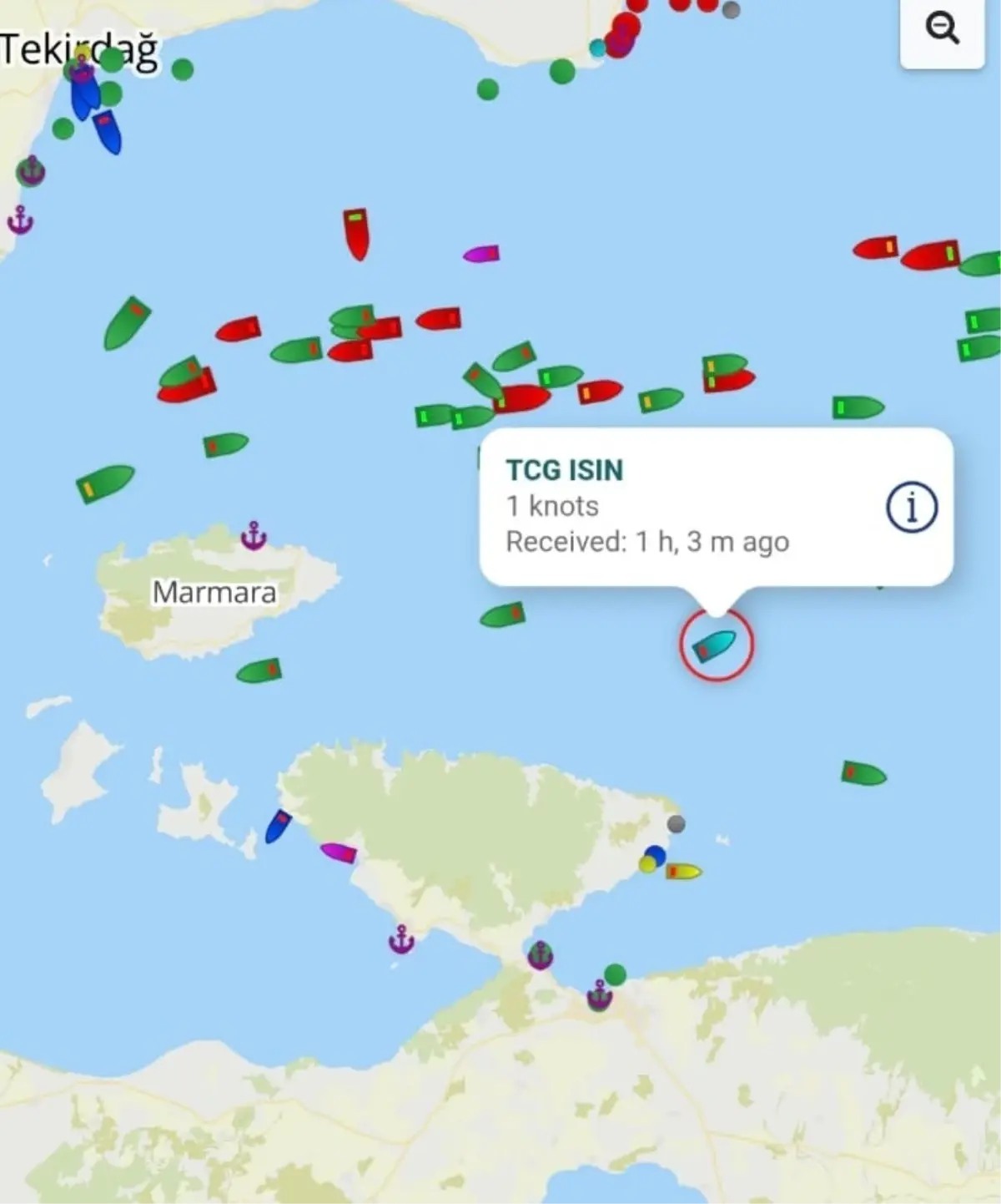 TCG IŞIN Gemisi, Kaza Bölgesine Demirledi