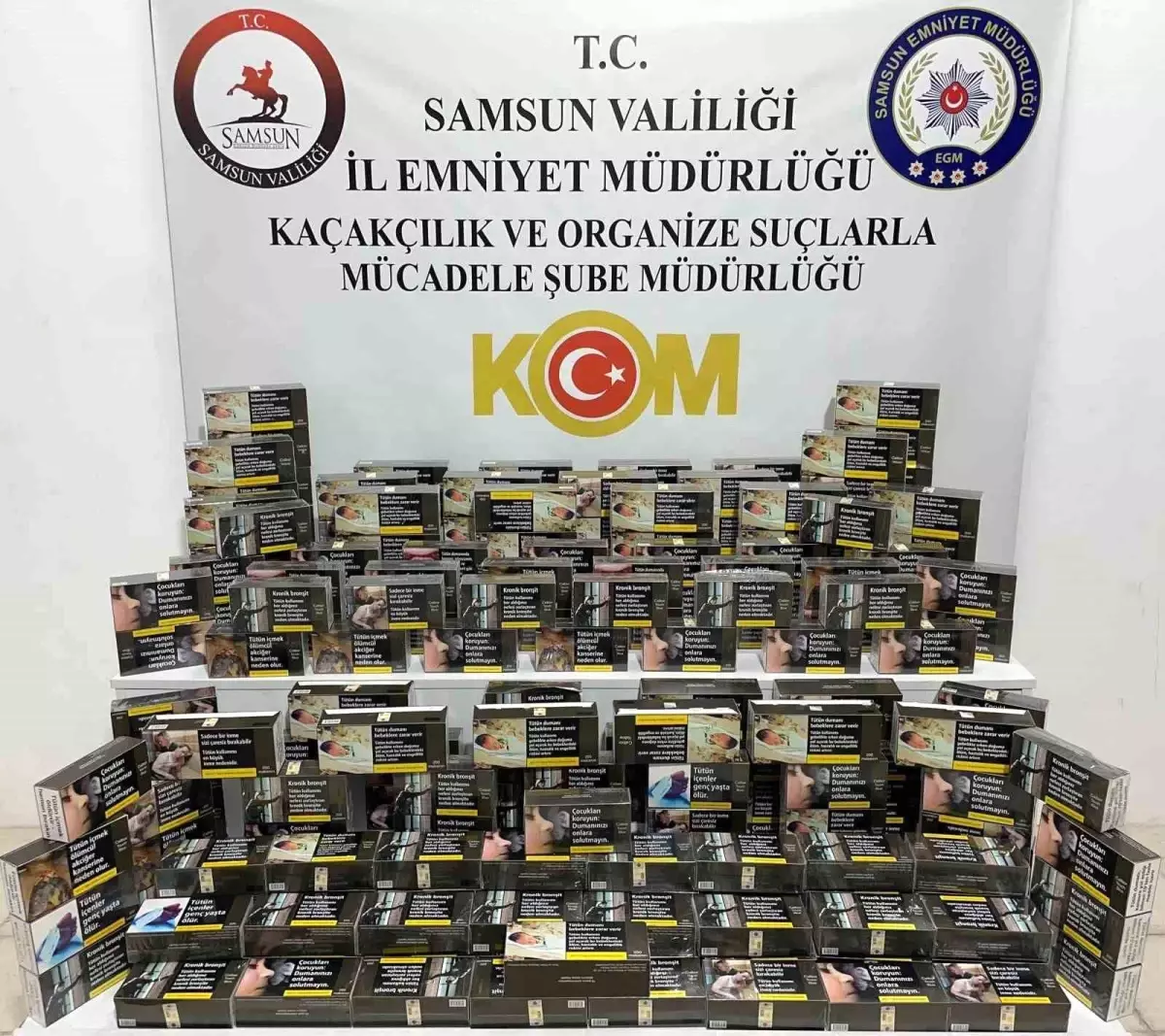 Samsun'da 41 Bin 400 Kaçak Makaron Ele Geçirildi